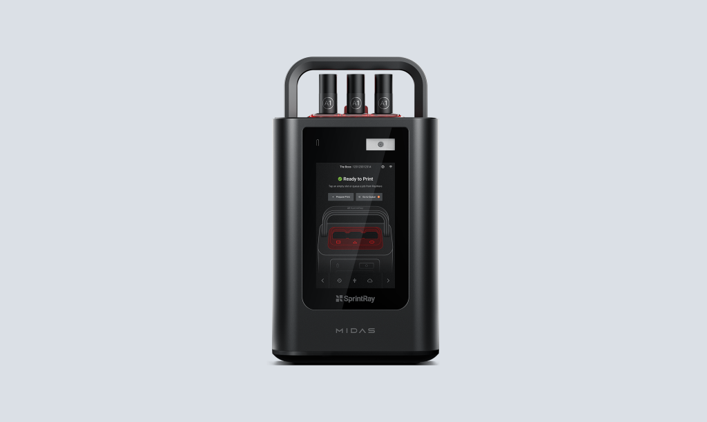 SprintRay Midas dental 3D printer touchscreen interface