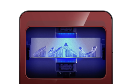 SprintRay ProCure 2 internal platform with dental models